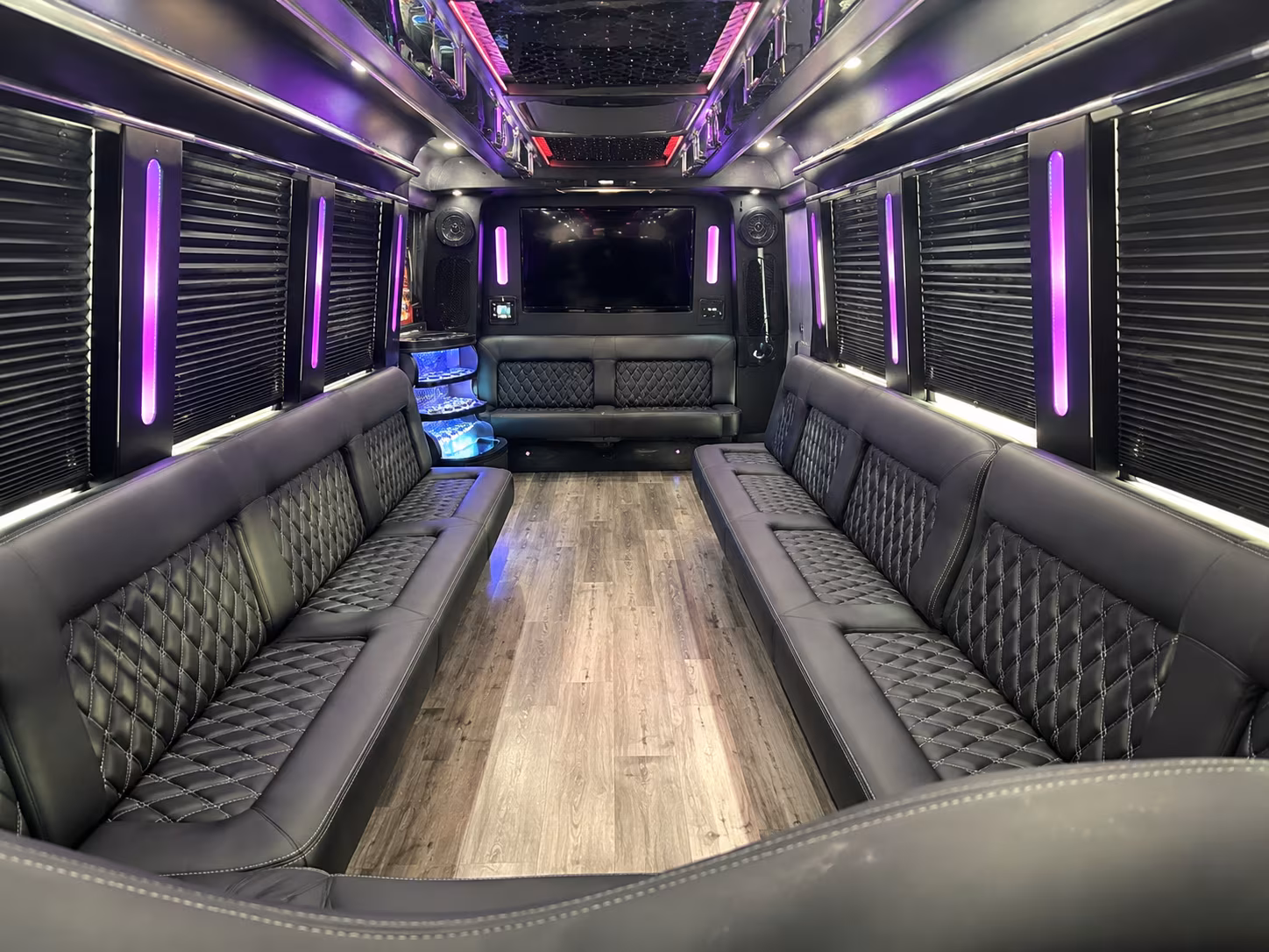 18 Passenger Party Bus Inside