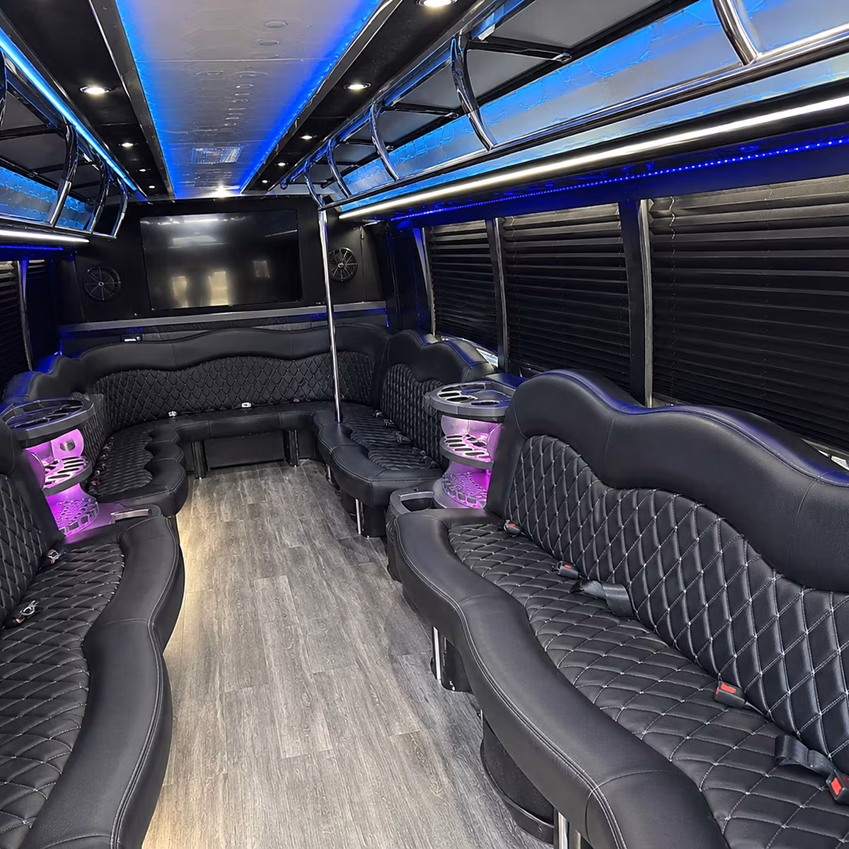 40 Passenger Party Bus Inside