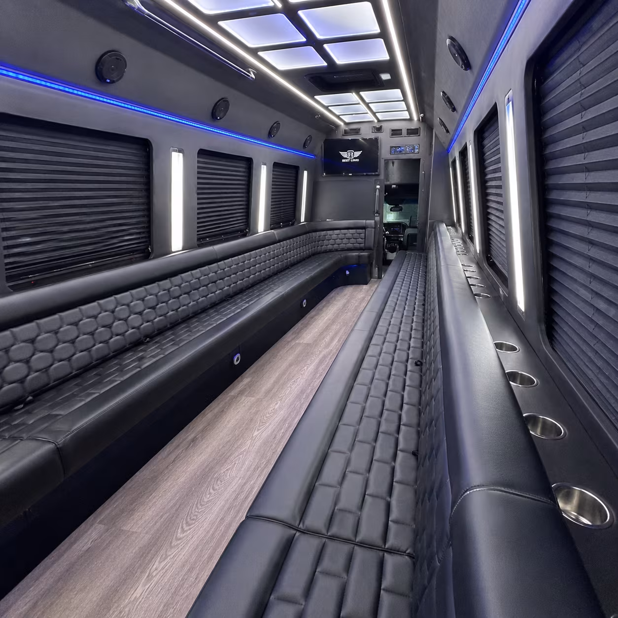 Frisco Bachelor & Bachelorette Transportation party bus exterior