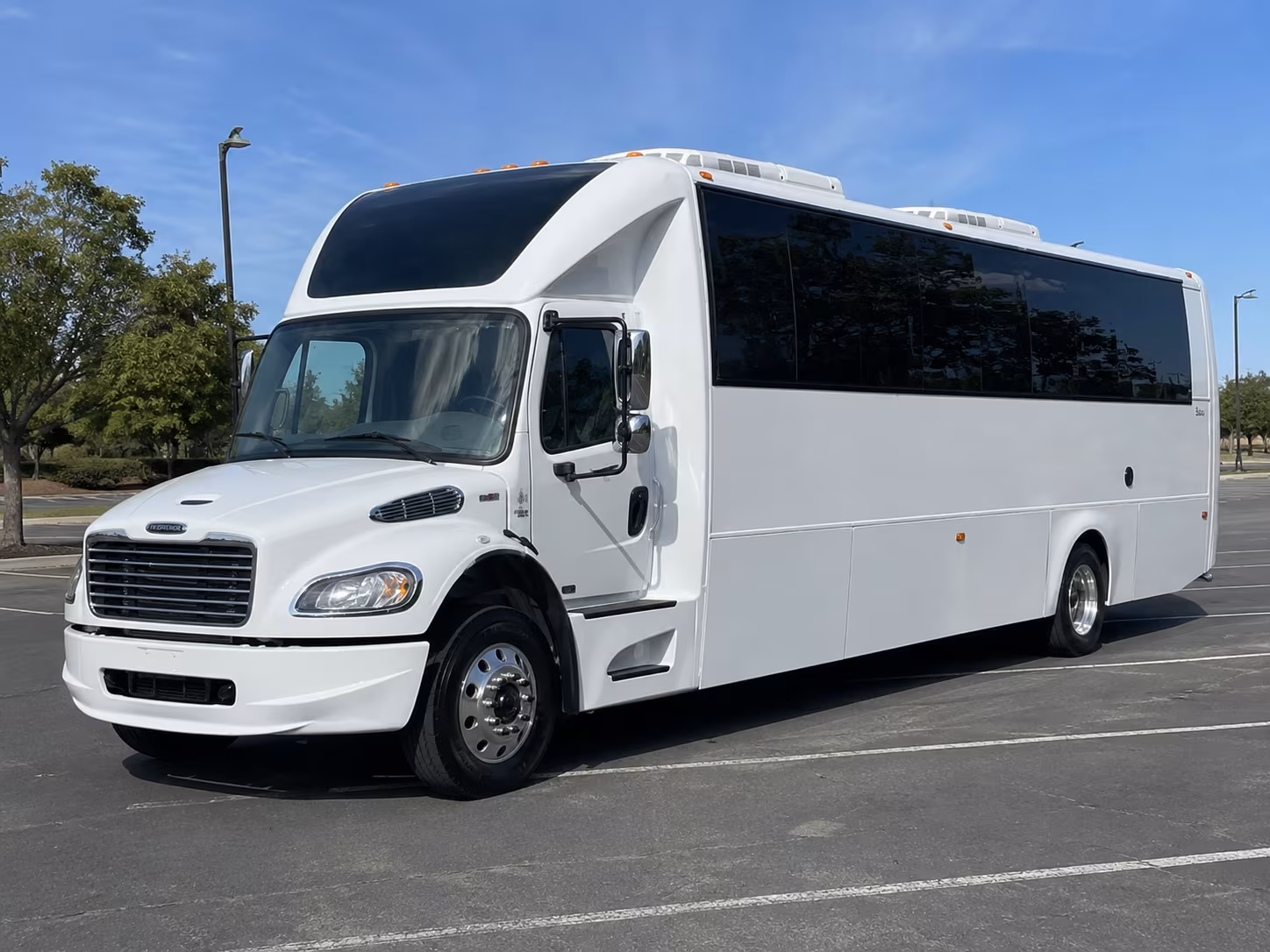 Frisco Bachelor & Bachelorette Transportation party bus exterior