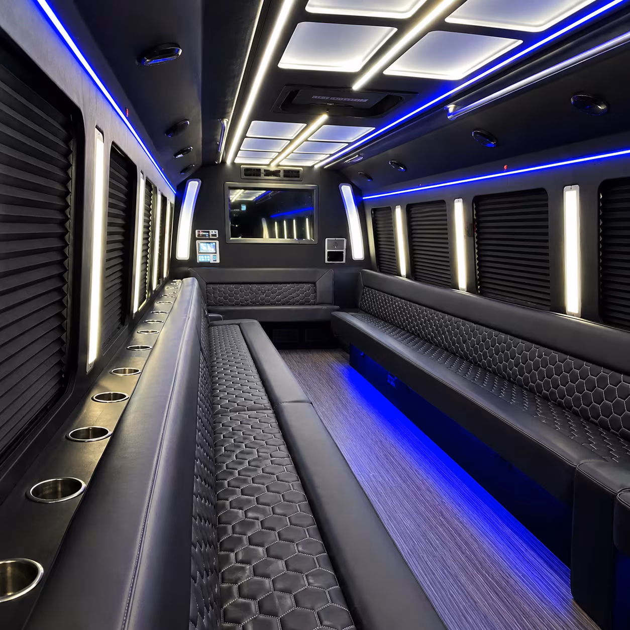 Frisco Birthday, Sweet 16, & Quinceañera Transportation party bus exterior