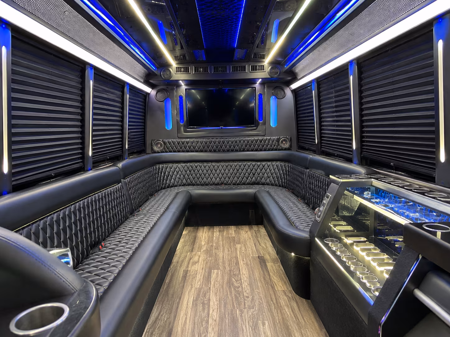 Frisco Concert & Music Festival Transportation party bus interior