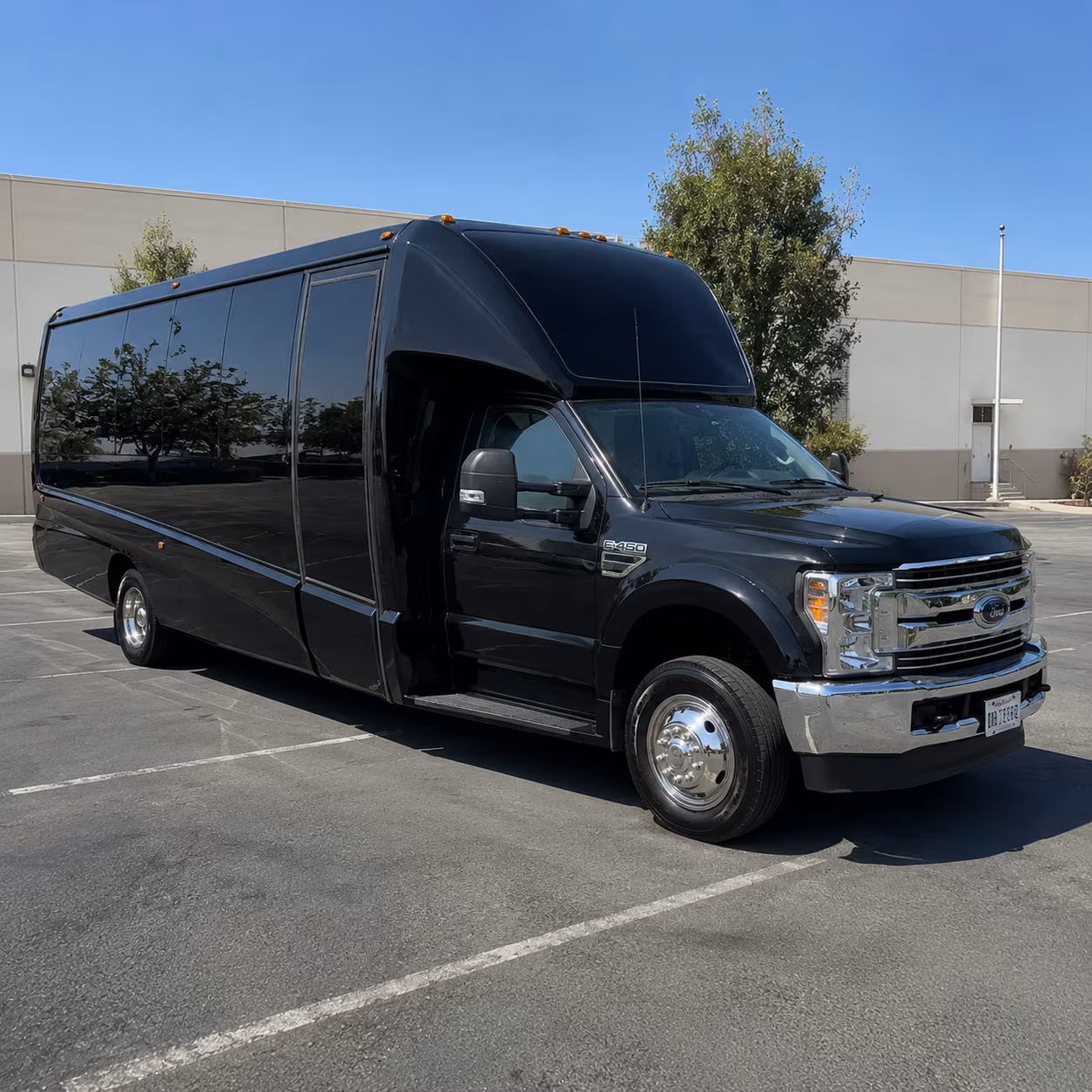 Frisco Private Event Transportation party bus exterior