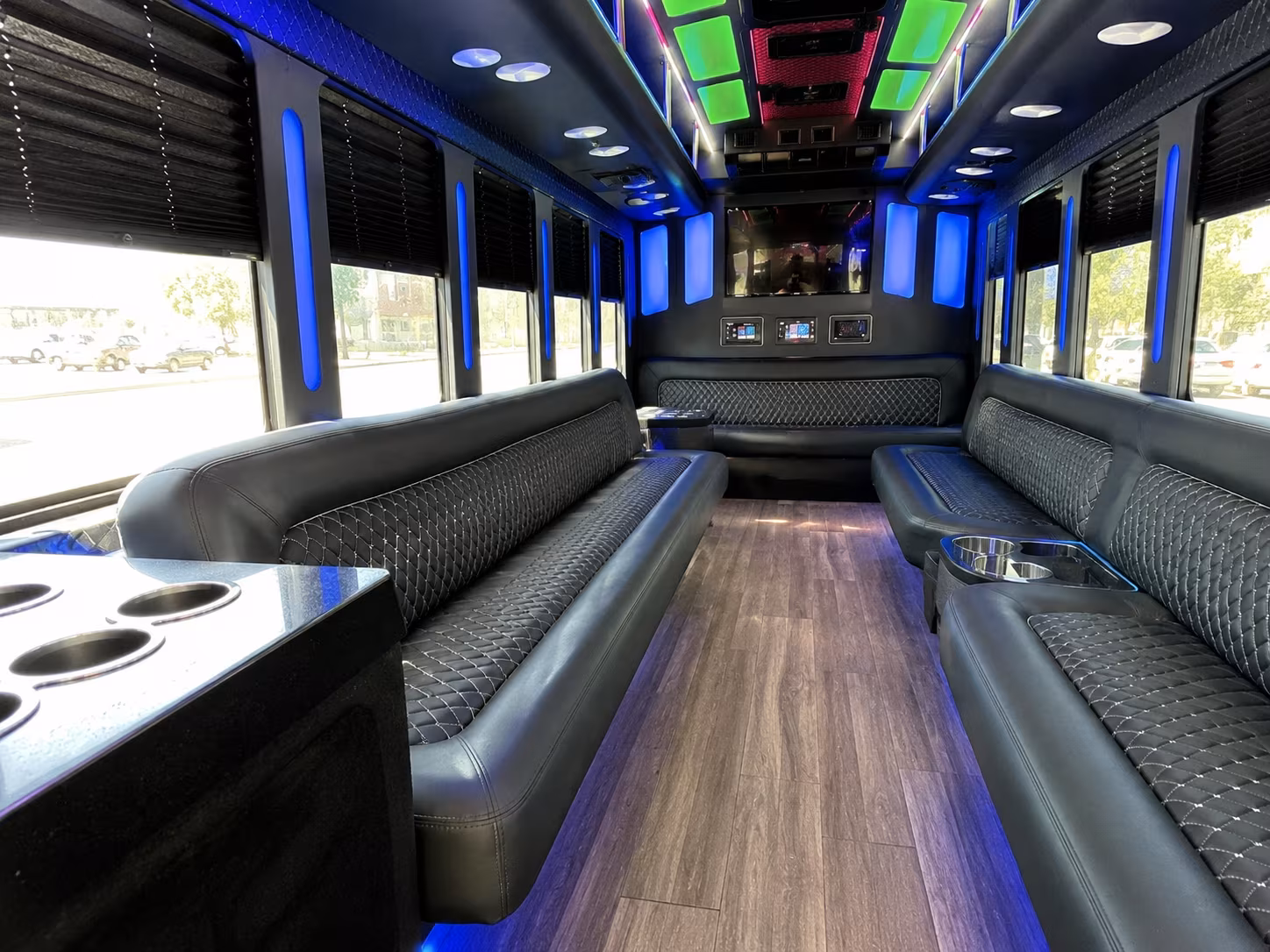 Frisco Private Event Transportation party bus exterior