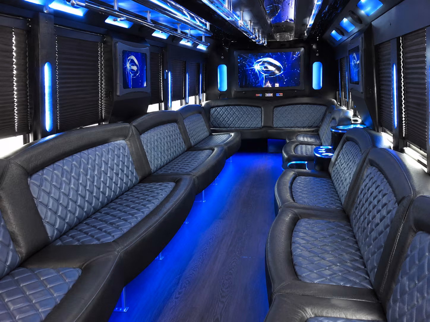 Frisco Wedding Transportation party bus exterior
