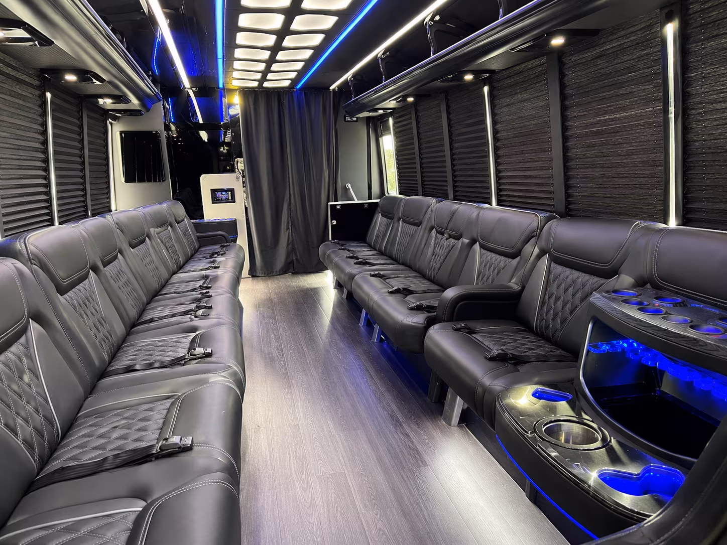 Frisco Wedding Transportation onboard seating