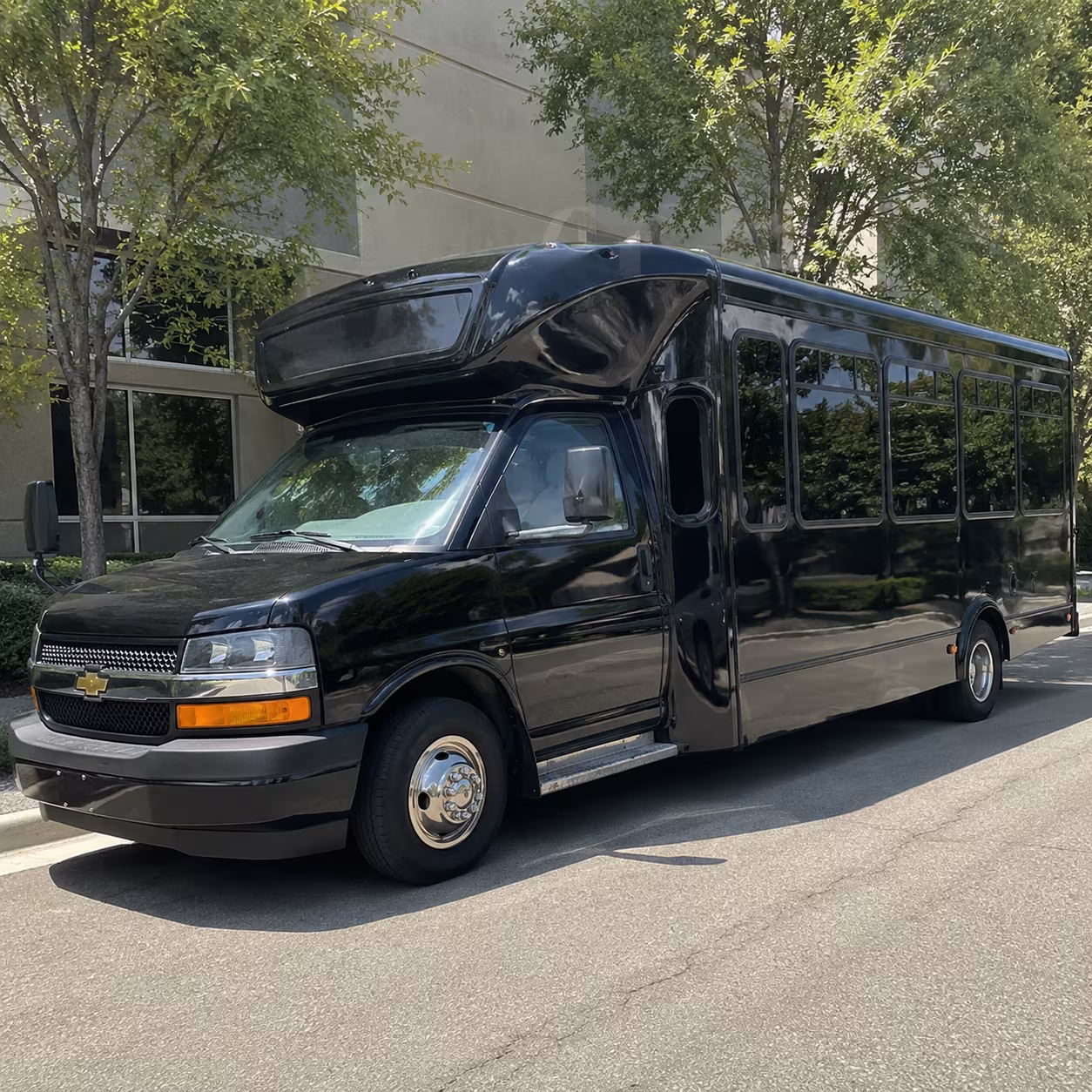 Interior of a party bus rental serving Frisco