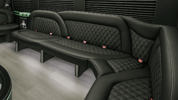 15 passenger party bus interior