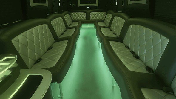 Interior of Charter Bus Company Richardson's 25 Passenger Party Bus in Richardson