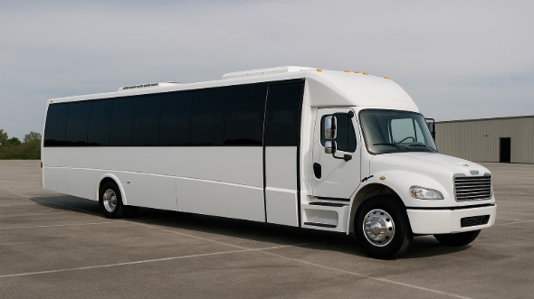 Exterior of Charter Bus Company McKinney's 25 Passenger Party Bus in McKinney