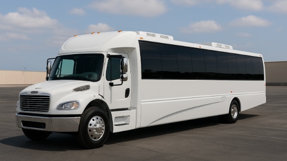 Exterior of Charter Bus Company McKinney's 28 Passenger Party Bus in McKinney