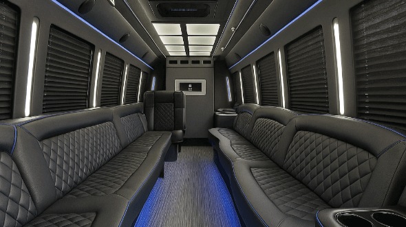 30 passenger party bus interior