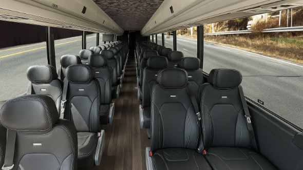 Interior of Charter Bus Company Frisco's 35 Passenger Minibus in Frisco