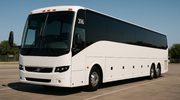 Exterior of Charter Bus Company Denton's 40 Passenger Party Bus in Denton