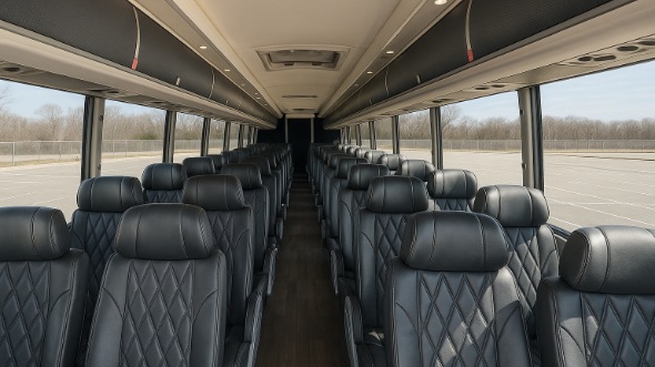 Interior of Charter Bus Company Frisco's 44 Passenger Charter Bus in Frisco