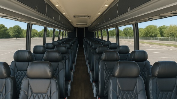 Interior of Charter Bus Company Frisco's 45 Passenger Charter Bus in Frisco