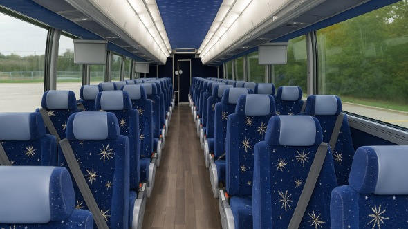 Interior of Charter Bus Company Frisco's 46 Passenger Charter Bus in Frisco
