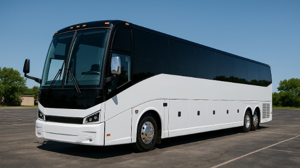 Exterior of Charter Bus Company Lewisville's 50 Passenger Party Bus in Lewisville