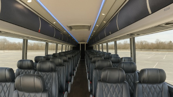 Interior of Charter Bus Company Frisco's 54 Passenger Charter Bus in Frisco