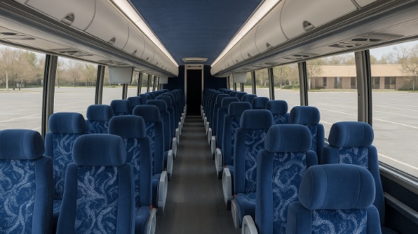 Interior of Charter Bus Company Frisco's 56 Passenger Charter Bus in Frisco