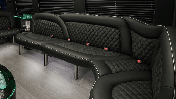 frisco 15 passenger party bus interior