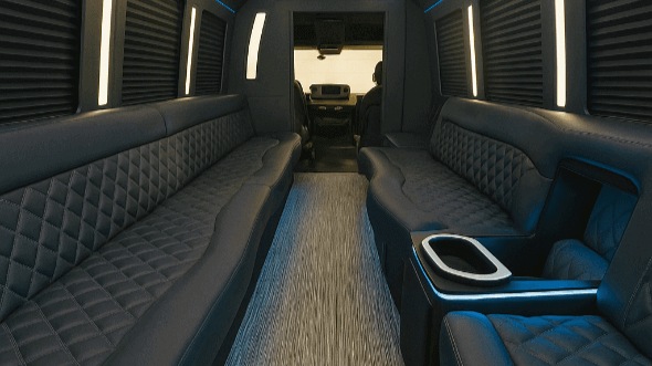 frisco 25 passenger party bus interior